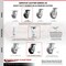 Service Caster 5 Inch Rubber on Aluminum Caster Set with Ball Bearings and Swivel Locks SCC SCC-35S520-RAB-BSL-4 - alternate 3